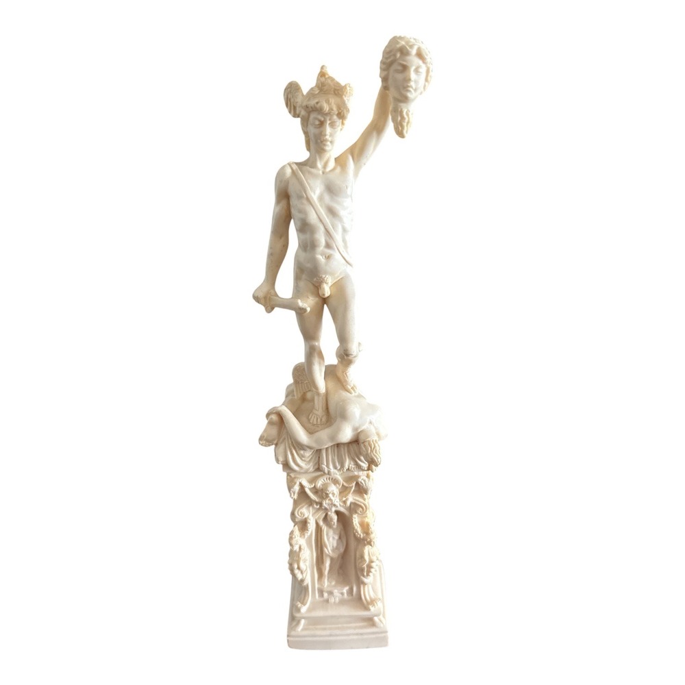 Vintage Perseus with the Head of Medusa Statue Made in Italy Greek Mythology